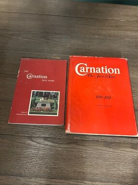 Vintage Carnation Milk history book and softcover advertising book. 1970’s